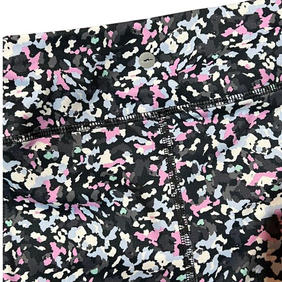 Avia Pink Blue Abstract High Waist Athletic Leggings Recycled Fabric L 10-12 - Picture 9 of 16